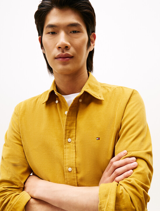 Asia Fit Solid Corduroy Shirt