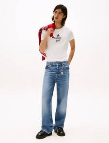 Tommy Girl Low Rise Relaxed Jeans, Indigo Wash, hi-res