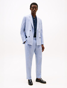 Smart Casual Relaxed Linen Blend Blazer, Sweet Blue, hi-res