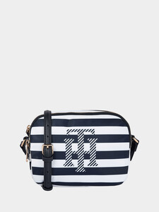 Buy STRIPE CROSSOVER BAG in color NAVY BLUE STRIP