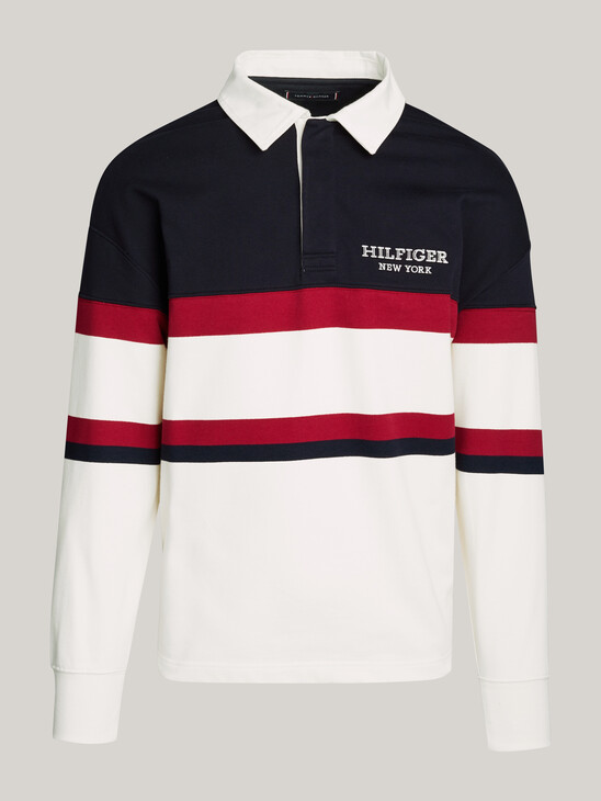 Hilfiger Monotype Colour-Blocked Rugby Jumper