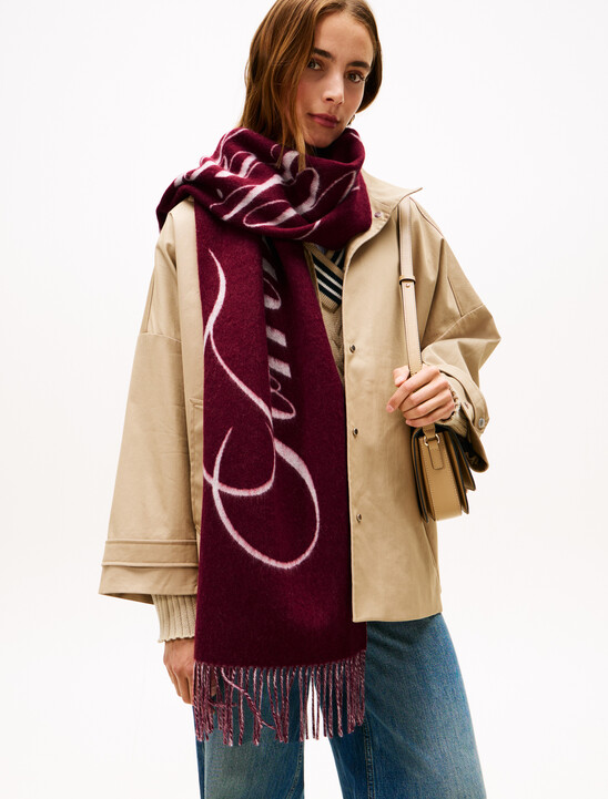 Pure Wool Logo Scarf