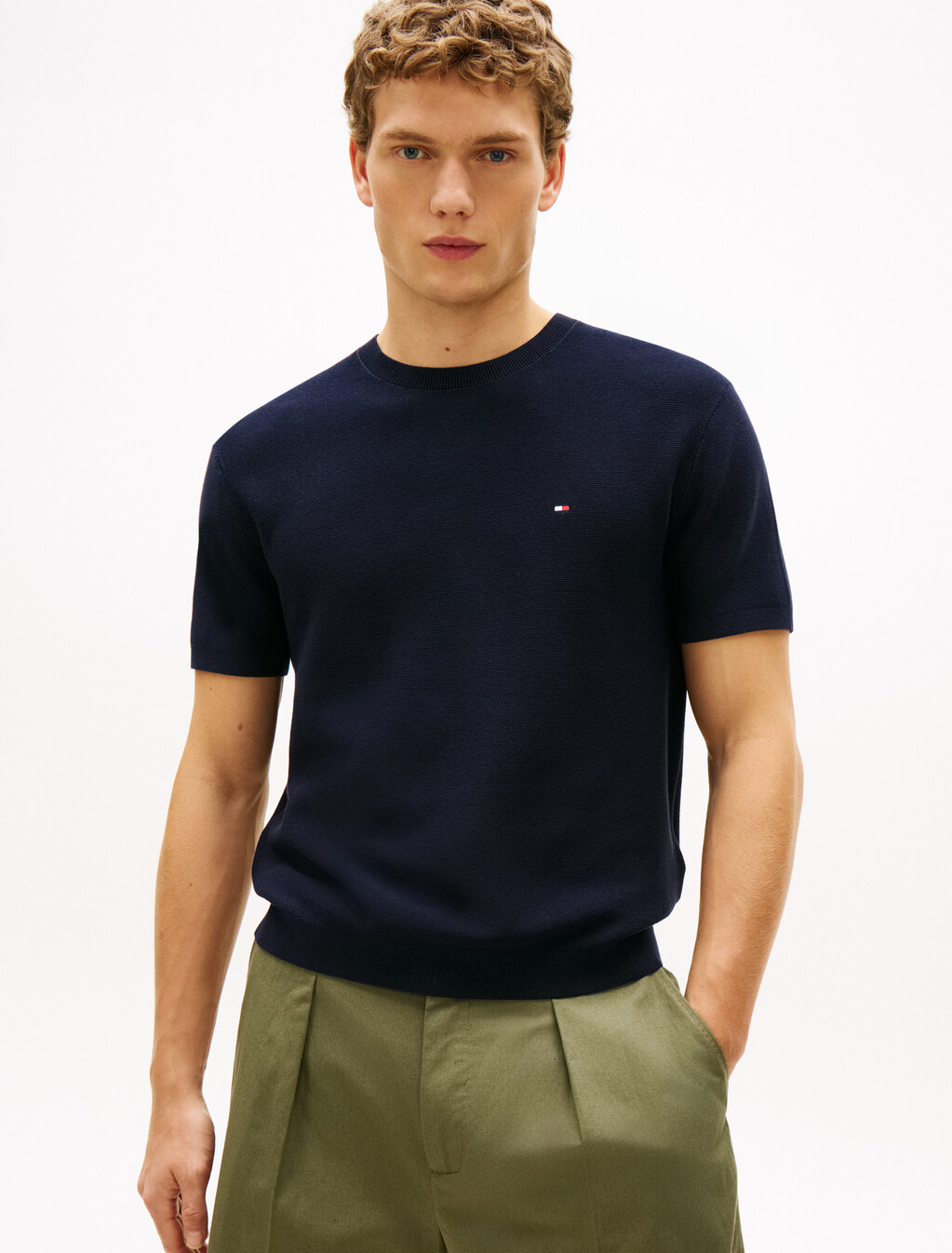 Relaxed Fit Knit T-Shirt, Desert Sky, hi-res