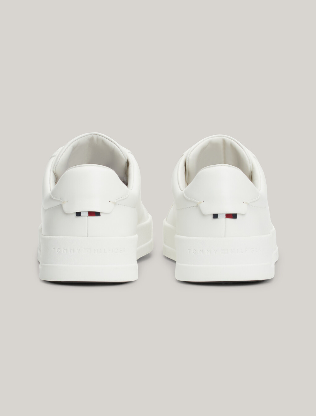 Premium Leather Court Trainers, Ecru, hi-res