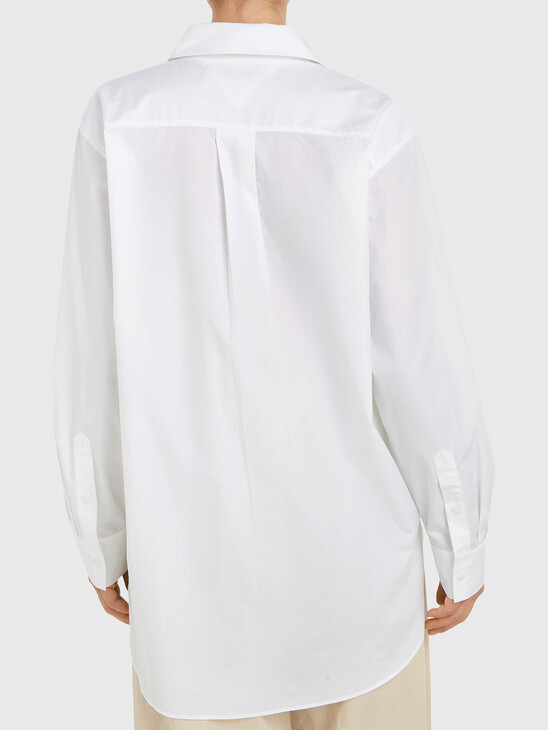 Organic Cotton Floral Embroidery Oversized Shirt