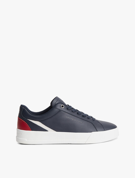 Signature Colour-Blocked Leather Court Trainers