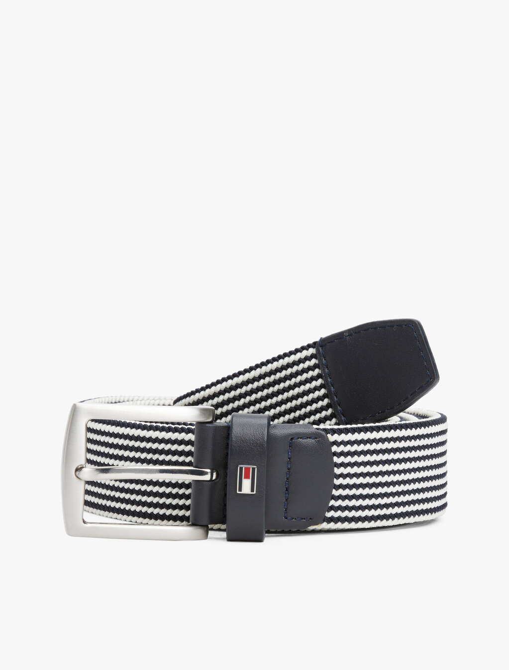 Square Buckle Textured Belt, Space Blue, hi-res