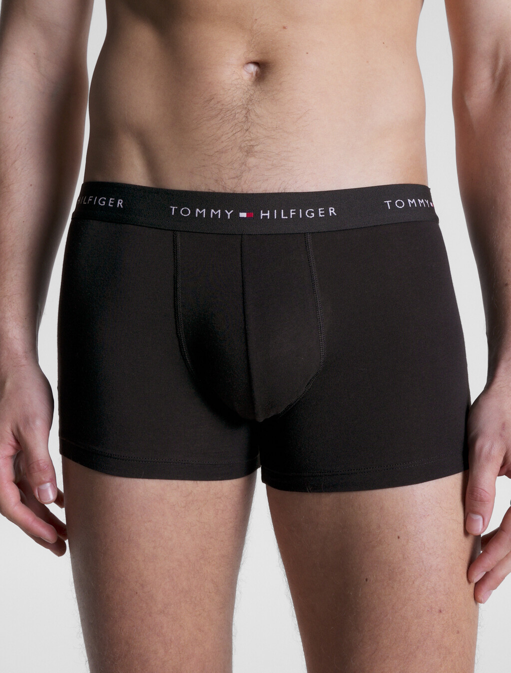 3-Pack Logo Waistband Trunks, Grey Heather/Black/White, hi-res
