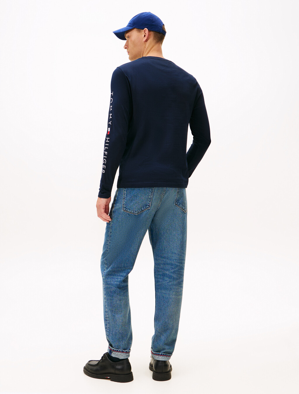 Tommy Logo Long Sleeve T-Shirt, Desert Sky, hi-res