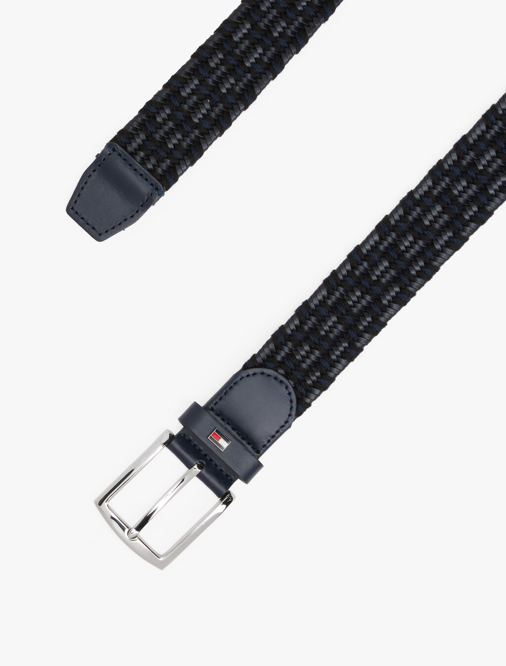 Denton Elastic Leather Belt 3.5, Space Blue / Black, hi-res