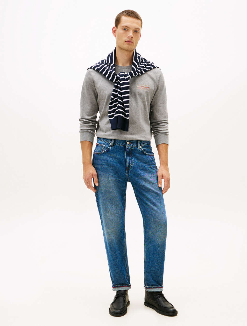 Icon Logo Embroidery Long Sleeve T-Shirt, Medium Grey Heather, hi-res