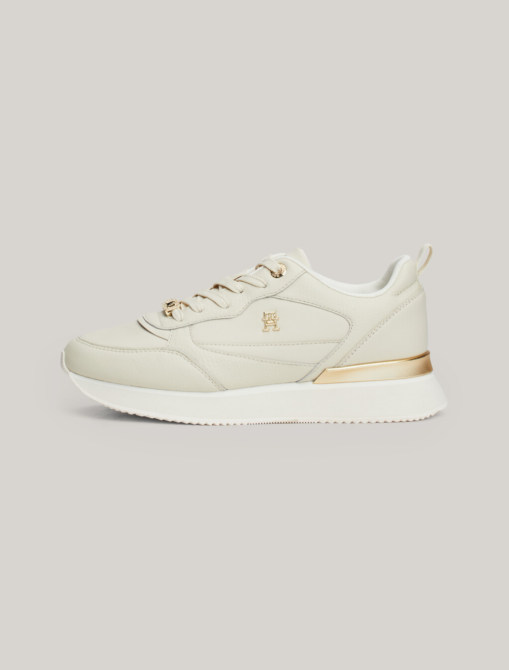Leather TH Monogram Runner Trainers, Newsprint, hi-res