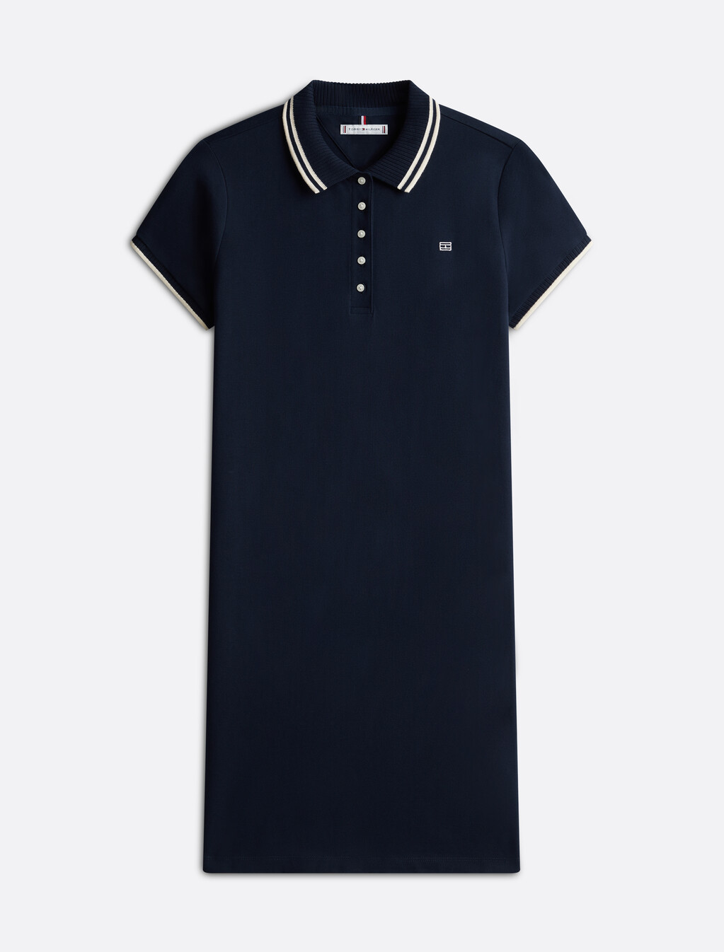 Sporty Feminine Polo Dress, Dark Night Navy, hi-res