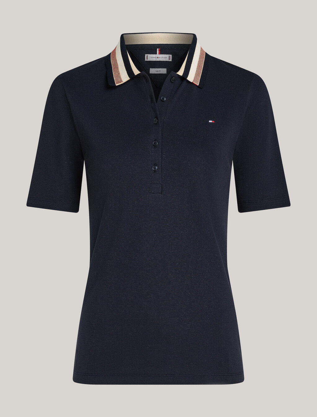 Slim Pique Polo Shirt, Desert Sky, hi-res