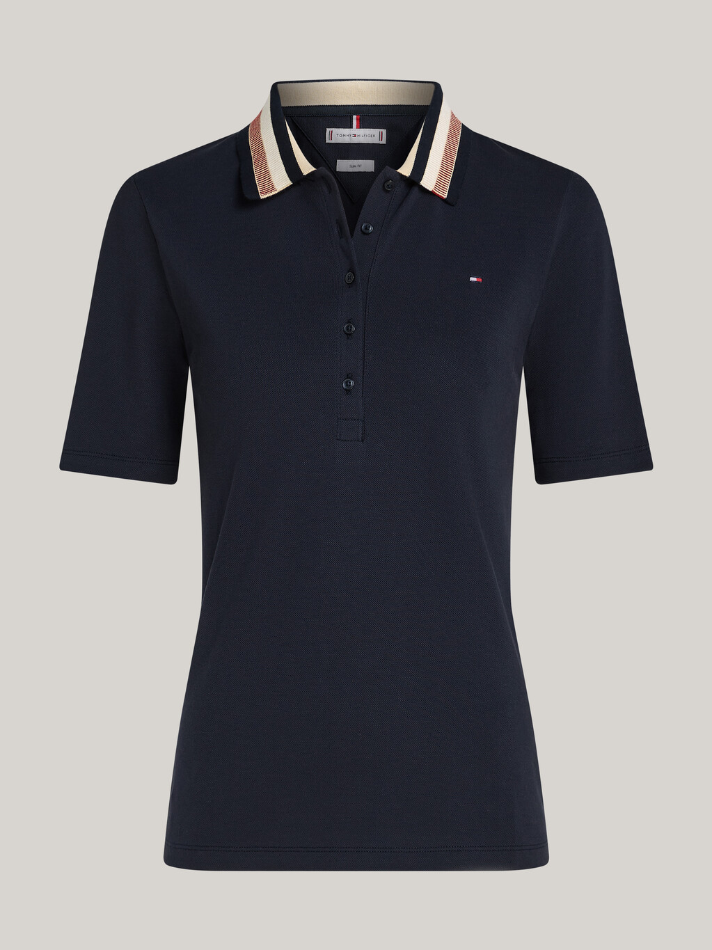 Slim Pique Polo Shirt, Desert Sky, hi-res