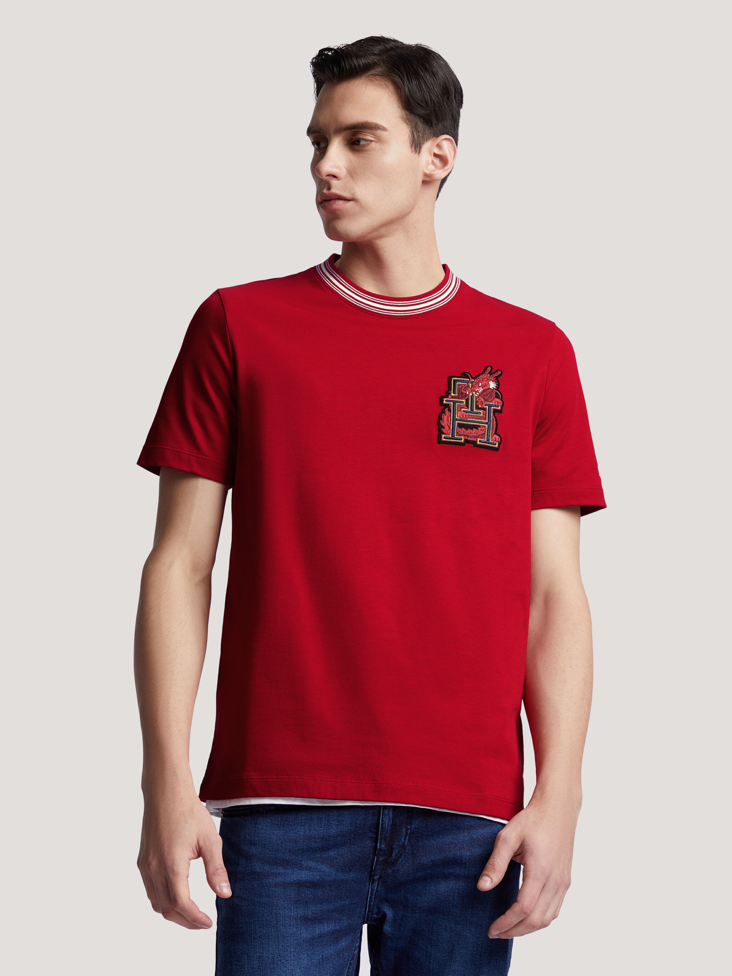 CNY Monogram T Shirt red Tommy Hilfiger Malaysia