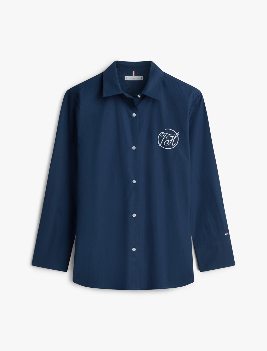 Essential Poplin Easy Fit Shirt, Dark Night Navy, hi-res