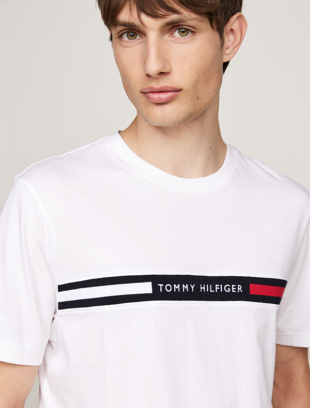 Chest Logo Insert T-Shirt, White, hi-res