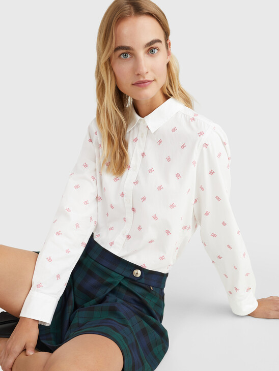 MONOGRAM JACQUARD OVERSIZED FIT SHIRT