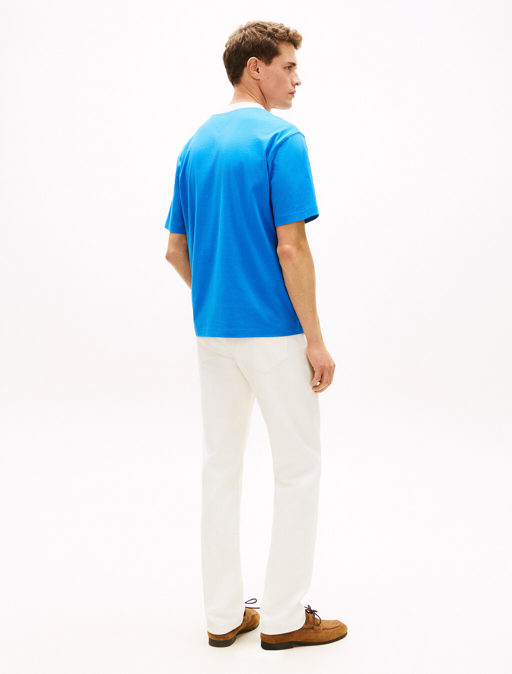 Contrast Crew Neck Relaxed Jersey T-Shirt, Blue Orbit, hi-res