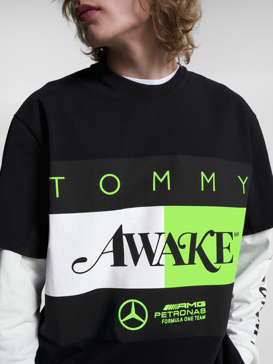 TOMMY X MERCEDES-AMG F1 X AWAKE NY FLAG T-SHIRT