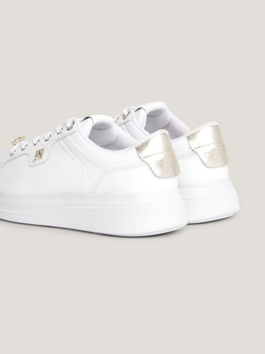 Leather TH Monogram Court Trainers