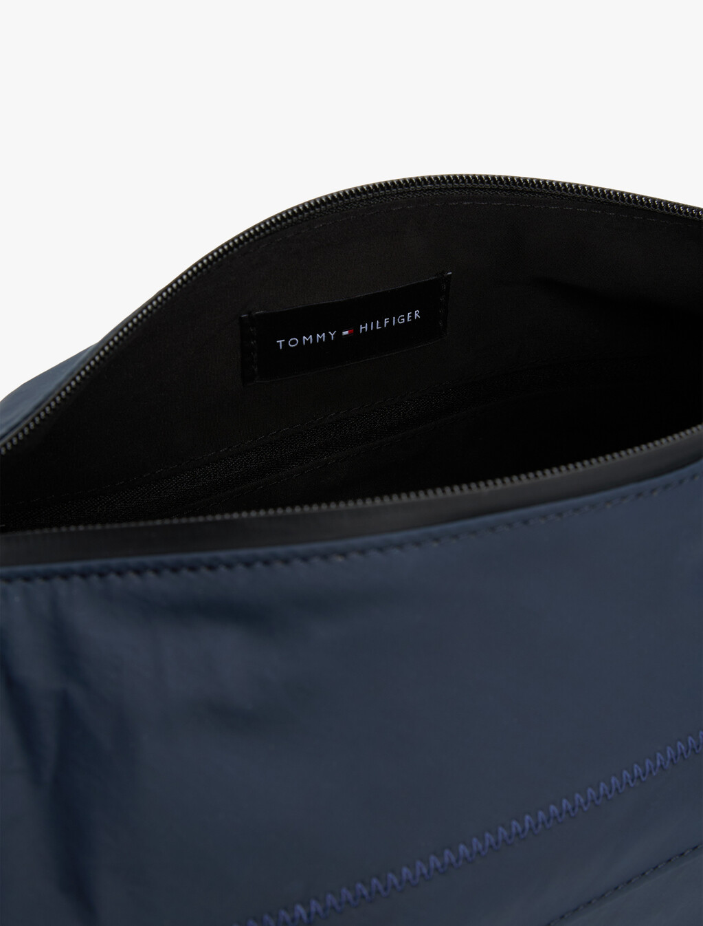 Metal Logo Crossbody Messenger Bag, Space Blue, hi-res