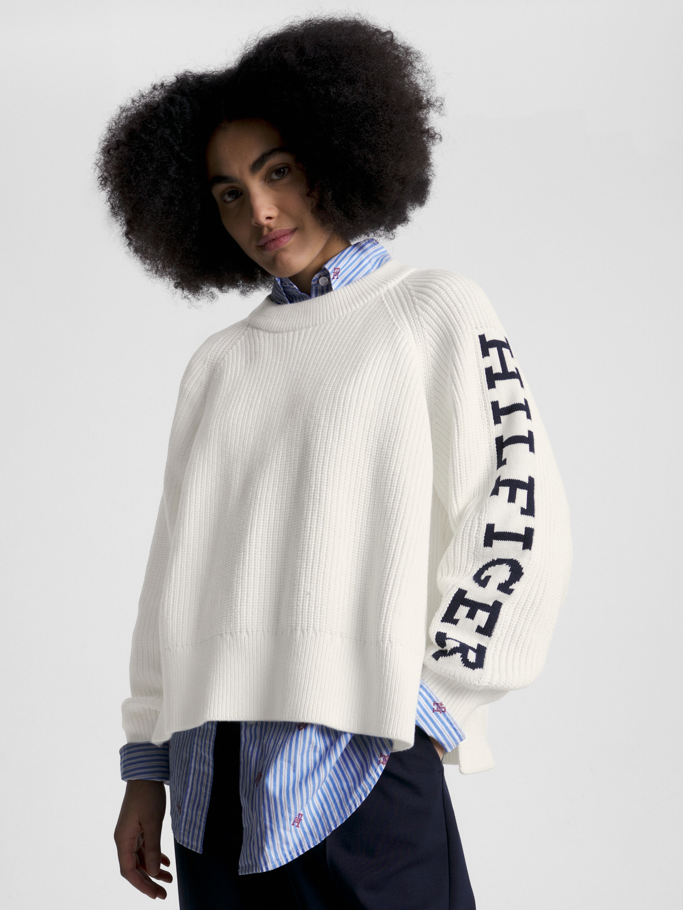 Rib knit best sale jumper