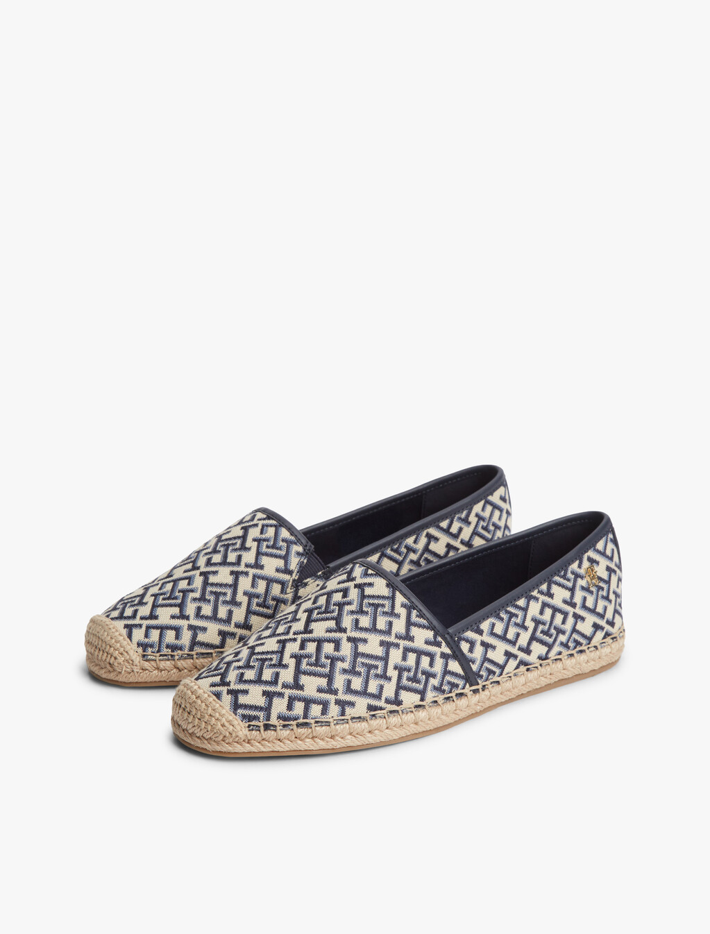 TH Monogram Plaque Jacquard Espadrilles, Space Blue, hi-res
