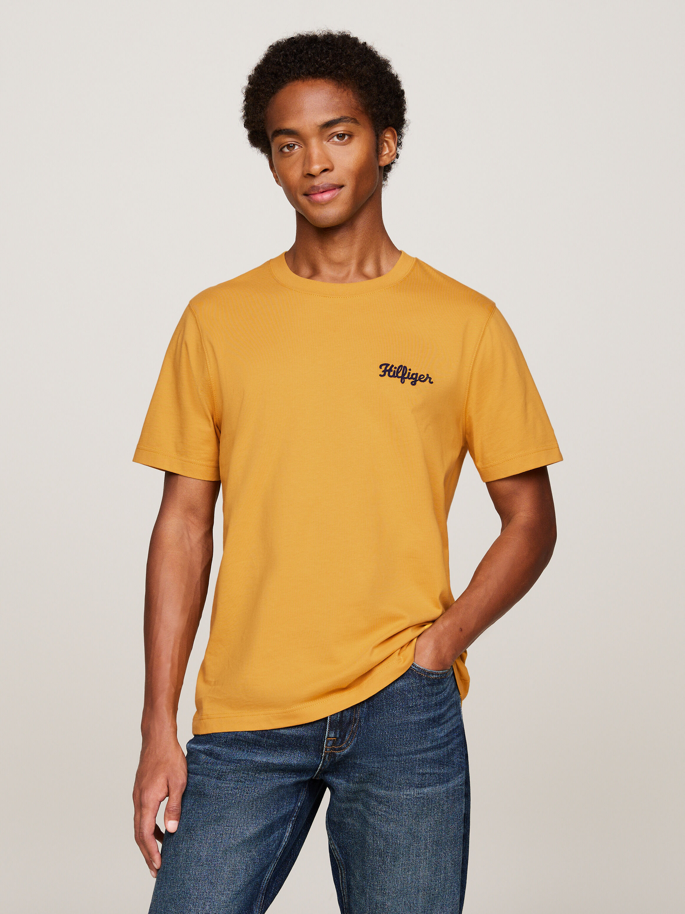Embroidery logo on t shirt top