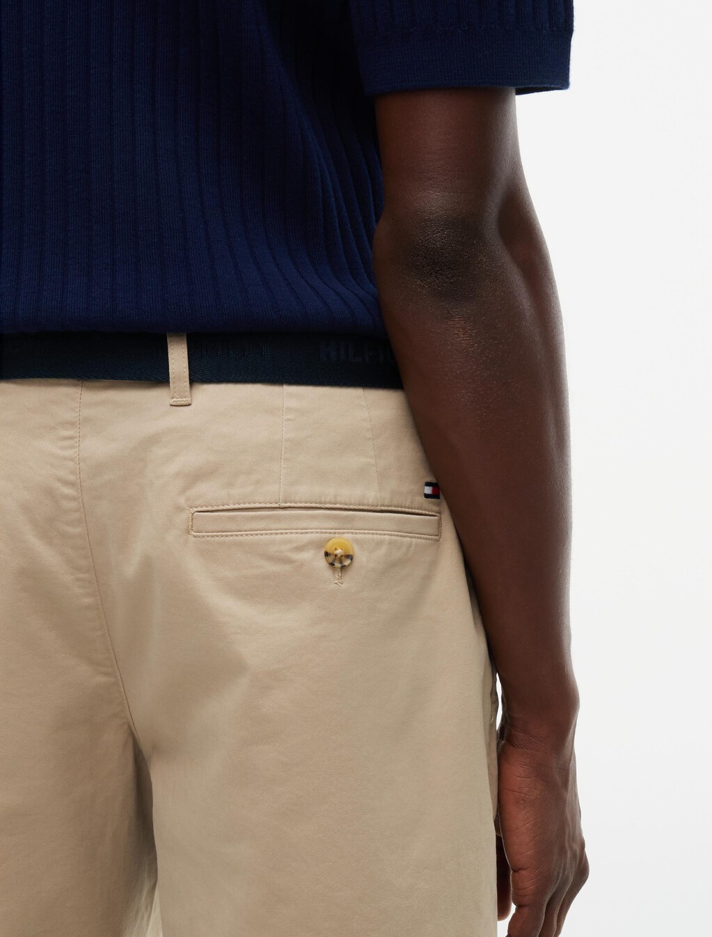Denton Belted Twill Slim Shorts, Batique Khaki, hi-res