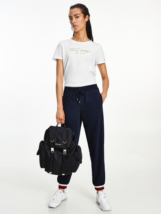 Metallic Logo Embroidery T-Shirt Metallic Logo Embroidery T-Shirt