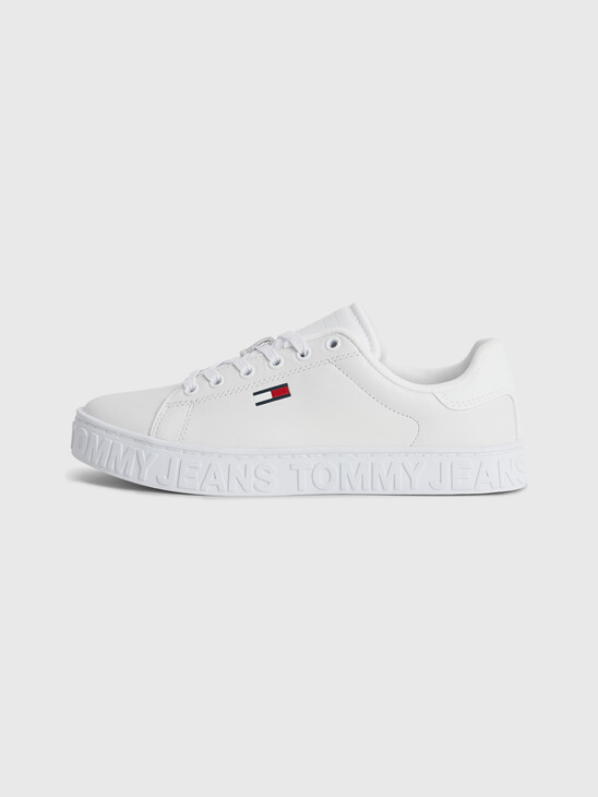 LOGO MIDSOLE LEATHER TRAINERS