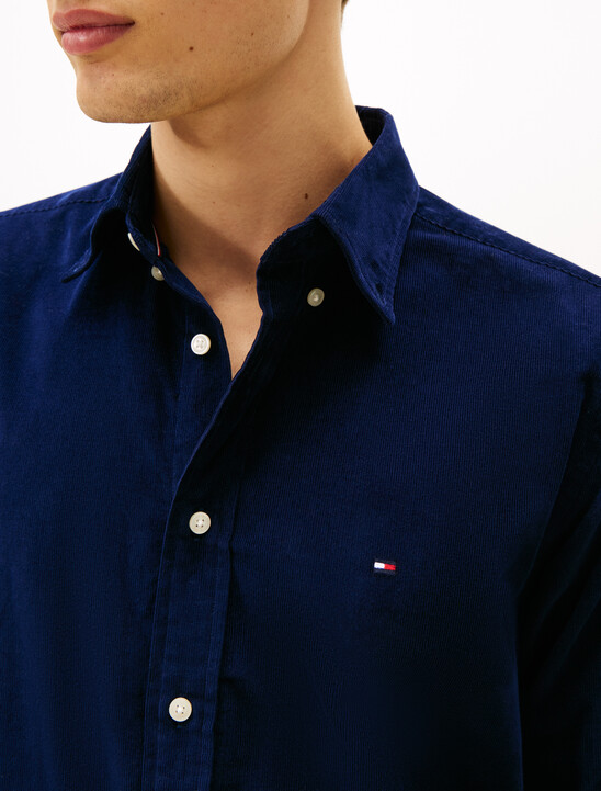 Asia Fit Solid Corduroy Shirt