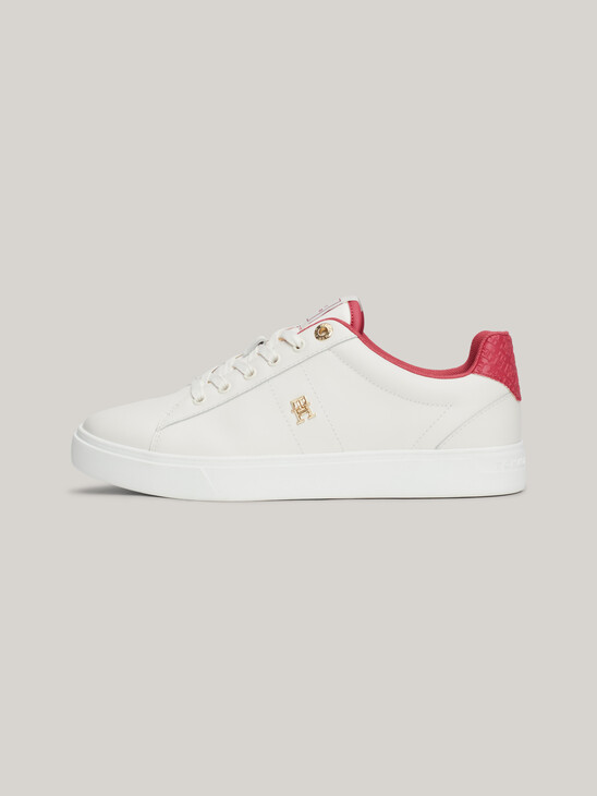 Essential TH Monogram Plaque Leather Trainers