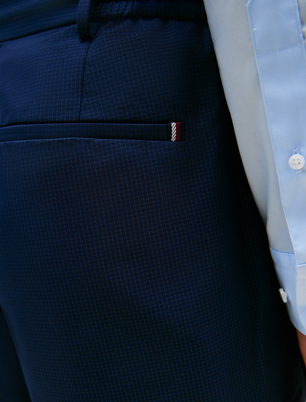 Performance Smart Casual Air Dot Ripstop Trousers, Navy Iris, hi-res