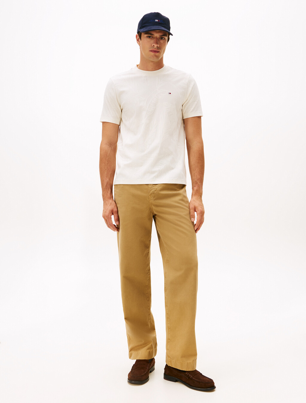 Floral Jacquard T-Shirt, Ivory Petal, hi-res