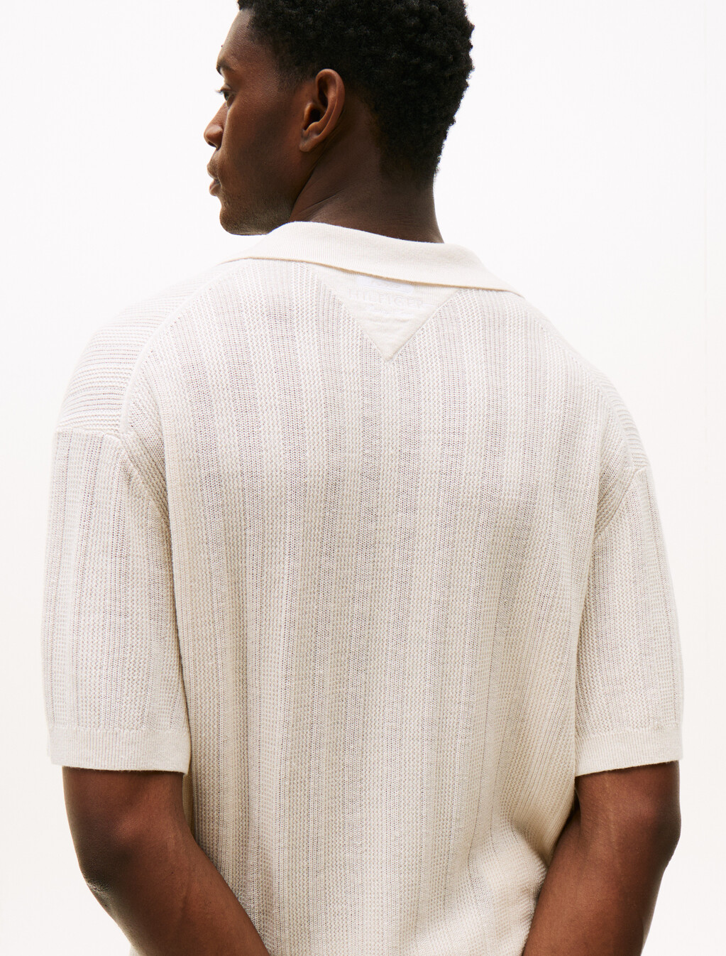 The APXGP Collection Polo Shirt With Linen, Newsprint, hi-res
