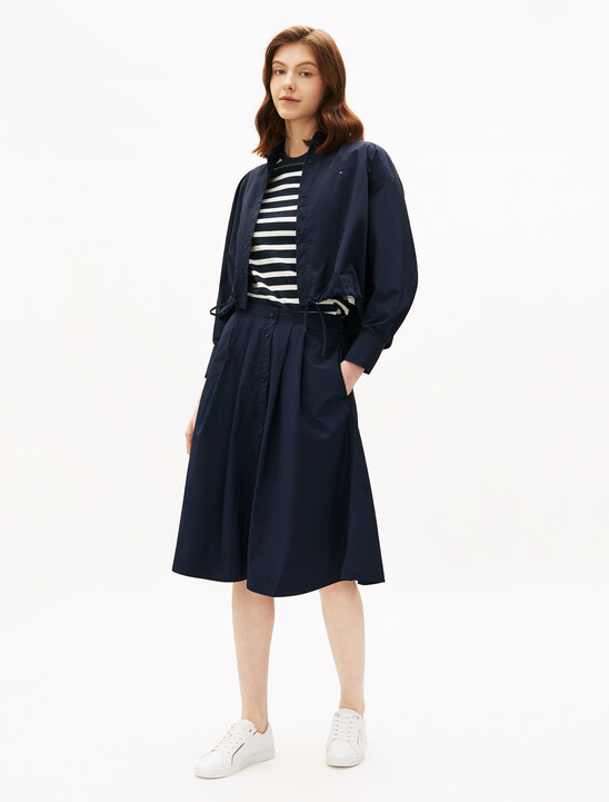Asia Fit Nylon Midi Skirt