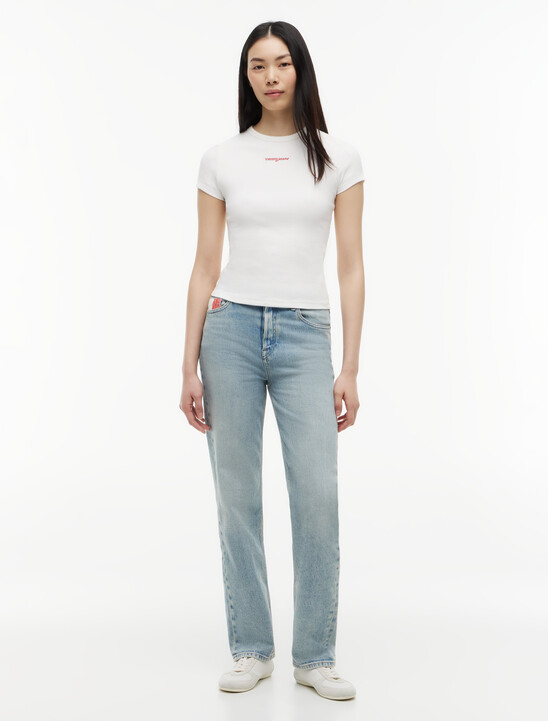 Logo Ribbed Slim T-Shirt