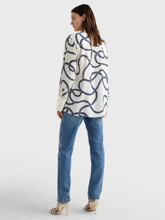 ROPE PRINT RELAXED FIT SHIRT