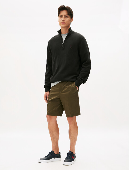 Embossed Hilfiger T-Shirt, Light Grey Heather Embossed Hilfiger T-Shirt