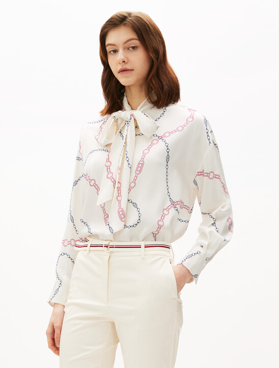 Viscose Bow Blouse