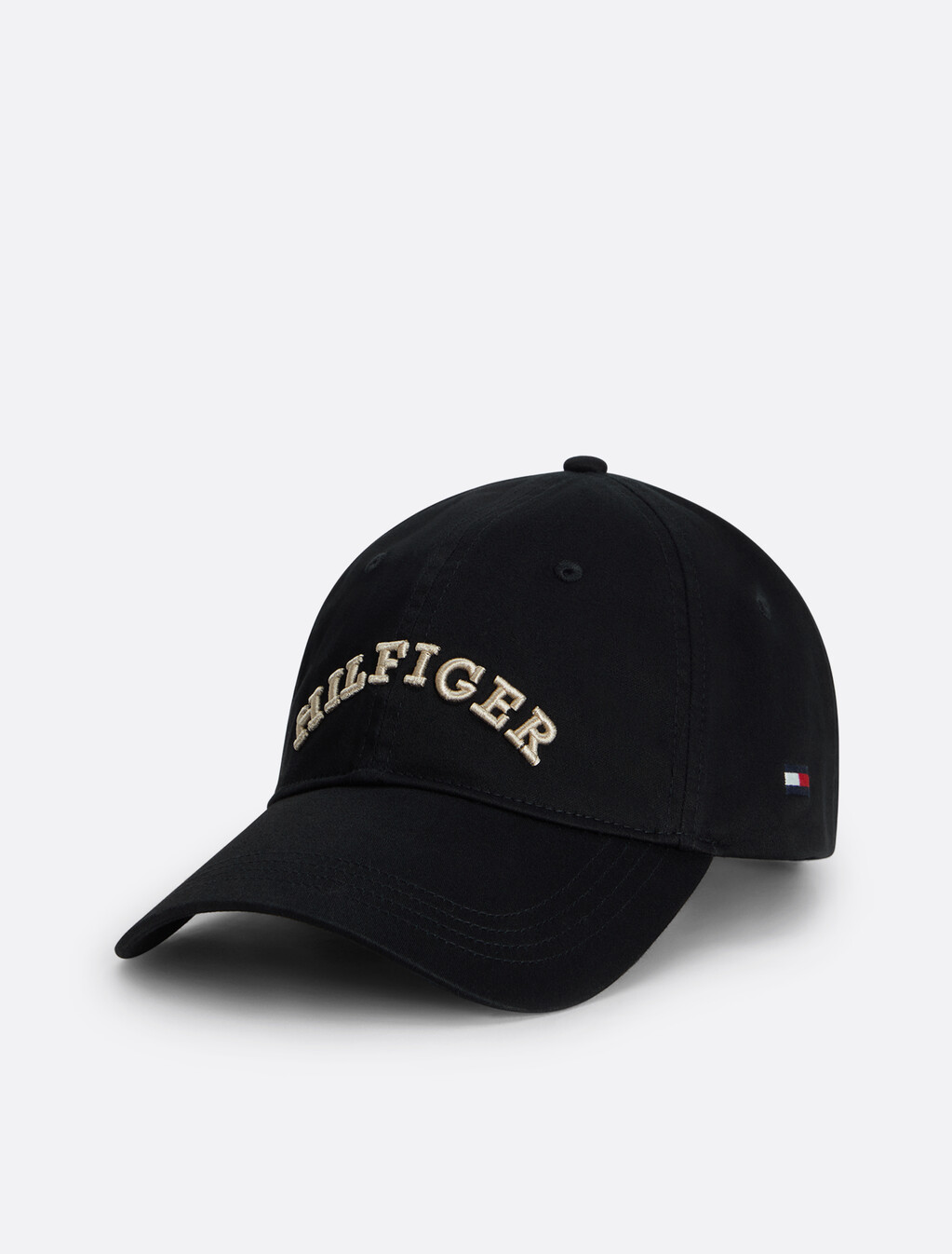 Hilfiger Monotype Six-Panel Baseball Cap, Black, hi-res