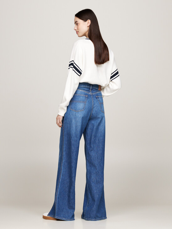 Claire Front Split Wide Leg Jeans