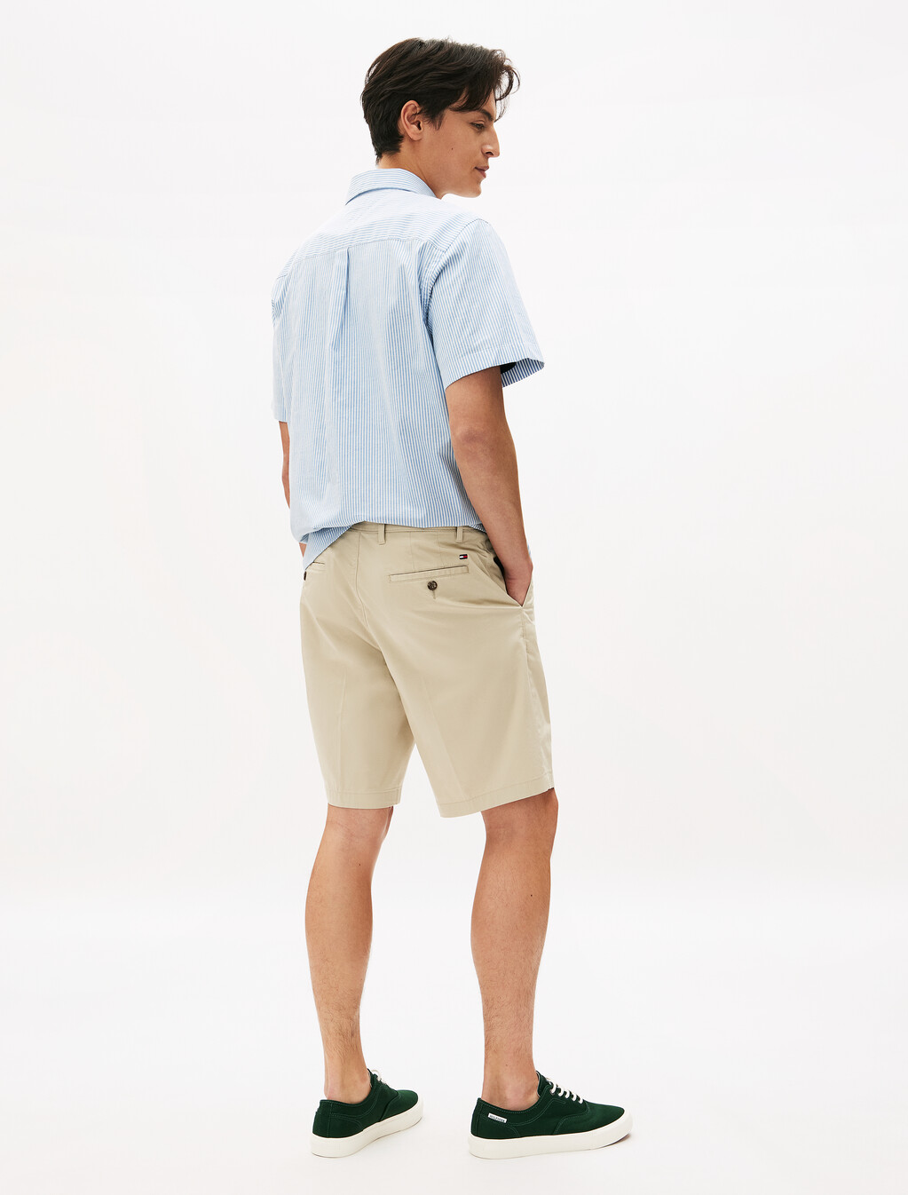 Brooklyn Cotton Satin Shorts, Sandalwood, hi-res