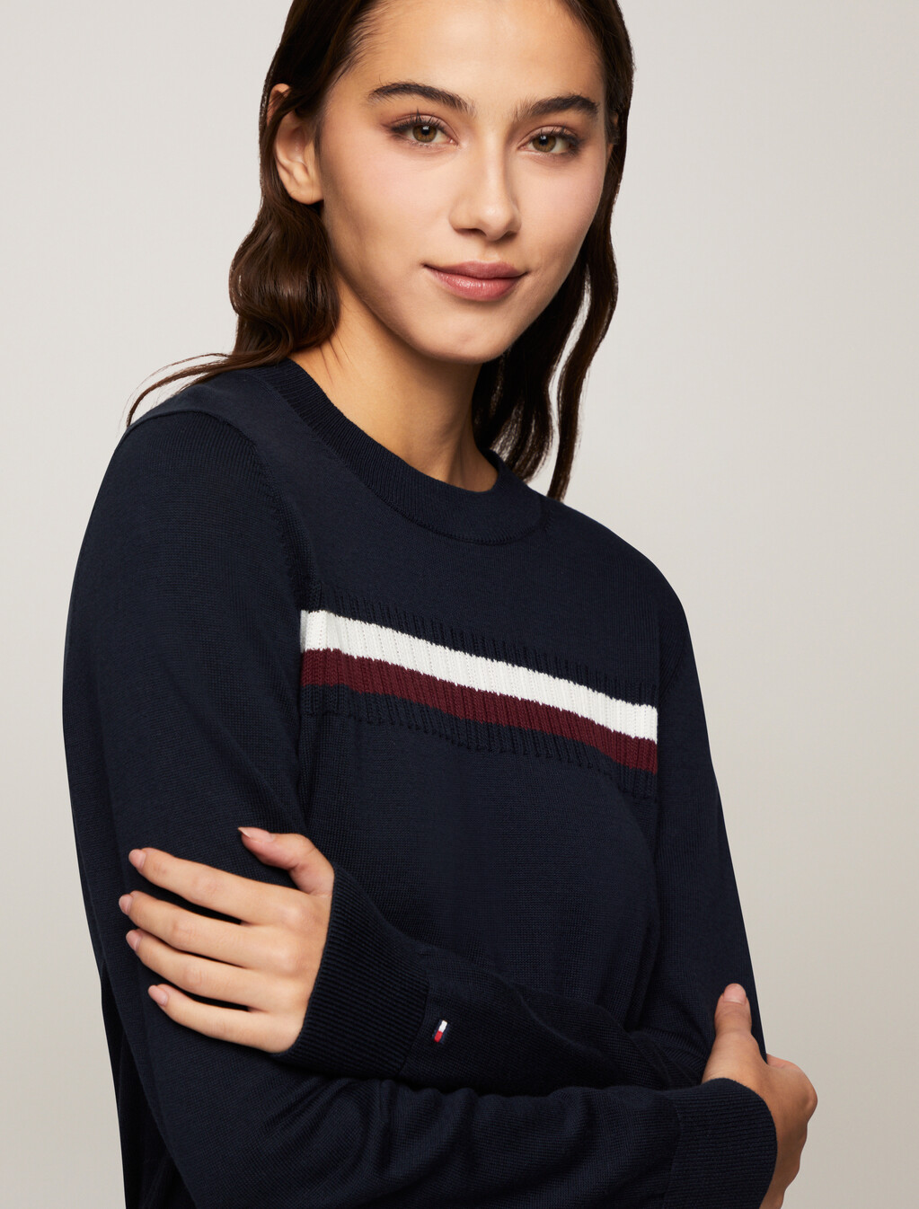 Global Stripe Sweater, Desert Sky, hi-res