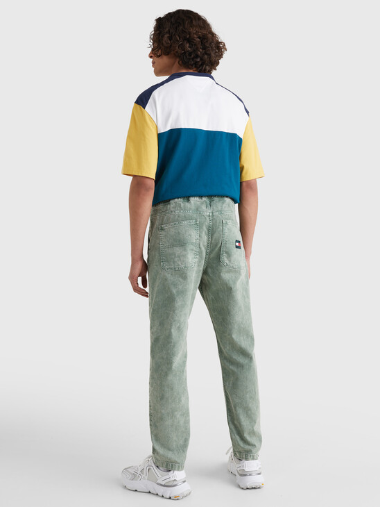 RECYCLED COTTON DAD DENIM TRACKPANTS