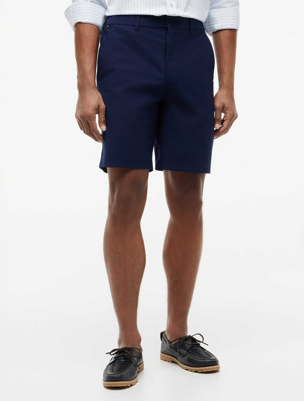 Dover Flag Embroidery 8" Inseam Chino Shorts, Carbon Navy, hi-res