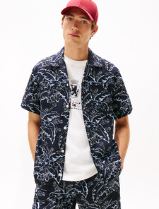 Botanical Print Linen Shirt, Desert Sky / Allover, hi-res